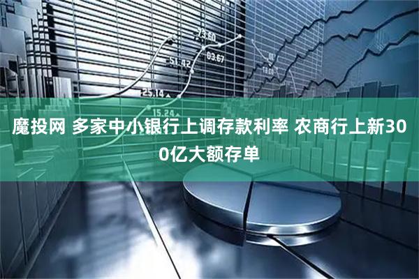 魔投网 多家中小银行上调存款利率 农商行上新300亿大额存单