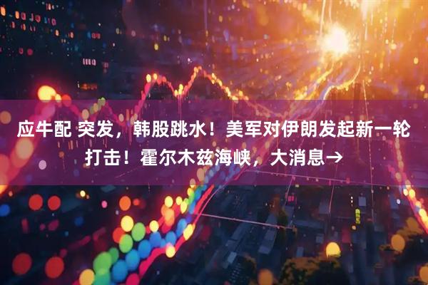 应牛配 突发，韩股跳水！美军对伊朗发起新一轮打击！霍尔木兹海峡，大消息→